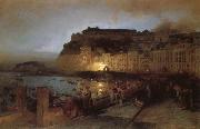 Oswald achenbach Fireworks in Naples china oil painting reproduction